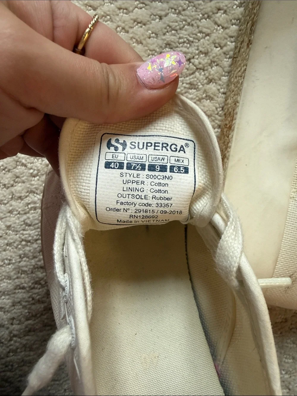 Superga Classic White Canvas Women's Sneakers